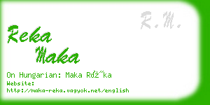 reka maka business card